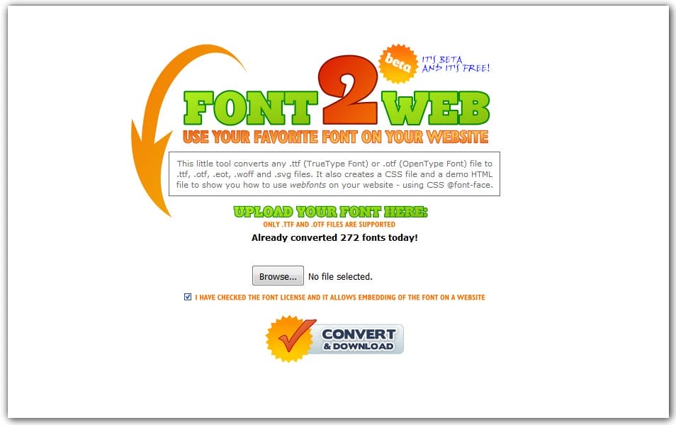 The Ultimate Collection of CSS Generators 203 Font2Web