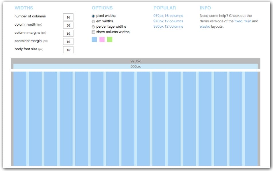 The Ultimate Collection of CSS Generators 138 GRIDINATOR
