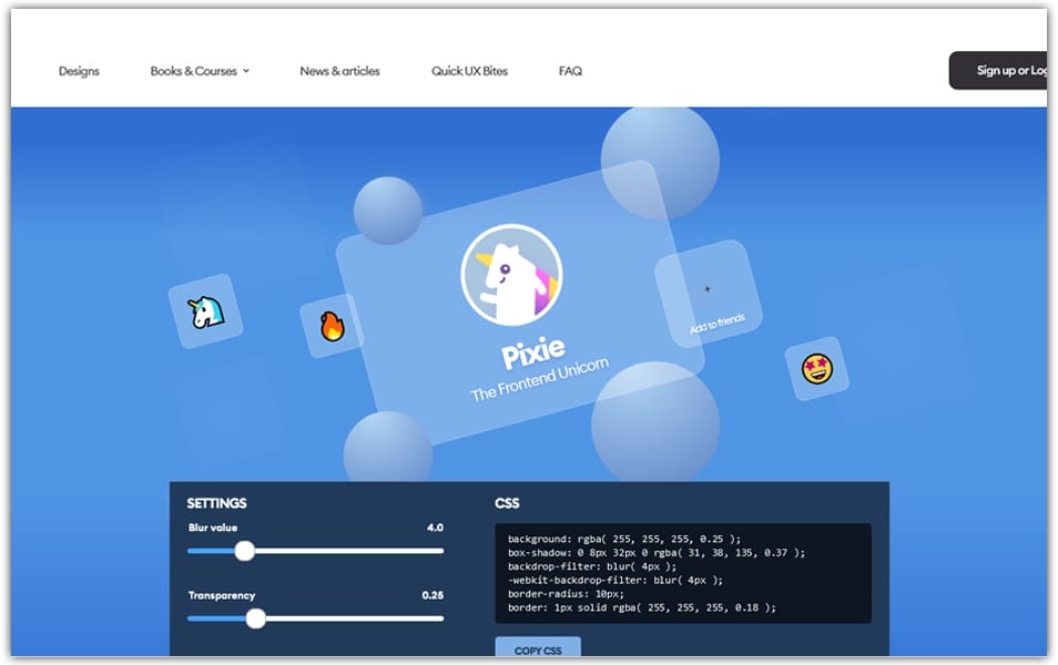 The Ultimate Collection of CSS Generators 387 Glassmorphism CSS Generator