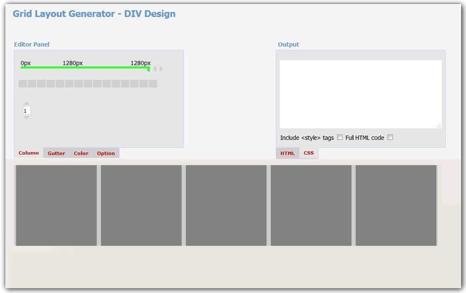 The Ultimate Collection of CSS Generators 139 Grid Layout Generator
