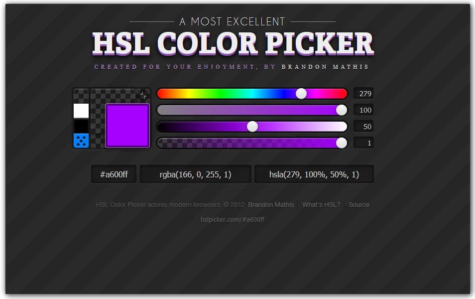 The Ultimate Collection of CSS Generators 408 HSL Color Picker