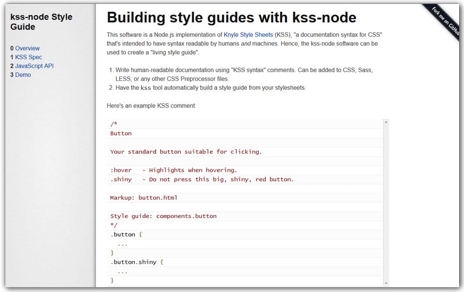 The Ultimate Collection of CSS Generators 369 KSS Node Style Guide