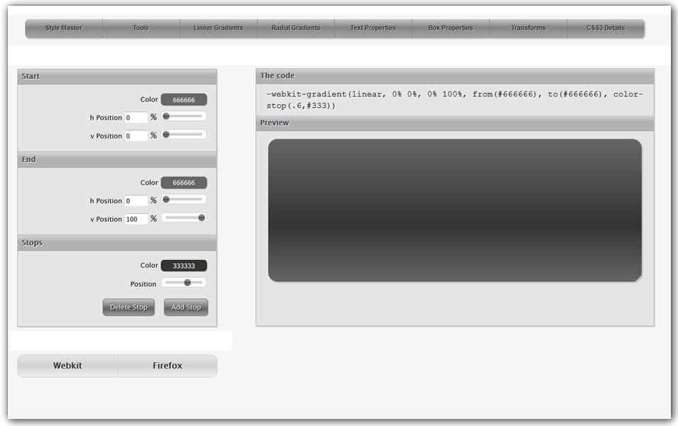 The Ultimate Collection of CSS Generators 59 Linear Gradients | Westciv