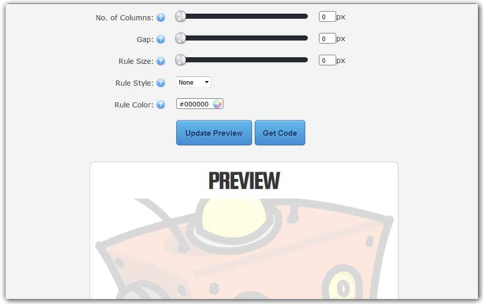 The Ultimate Collection of CSS Generators 291 Multi Column CSS3 Generator | Generate CSS