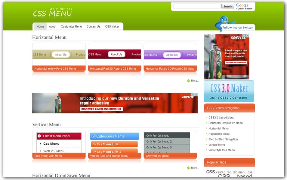 The Ultimate Collection of CSS Generators 309 Only Css Menu