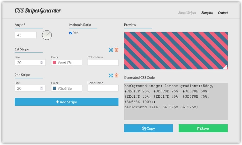 The Ultimate Collection of CSS Generators 390 Pure Css Stripes Generator