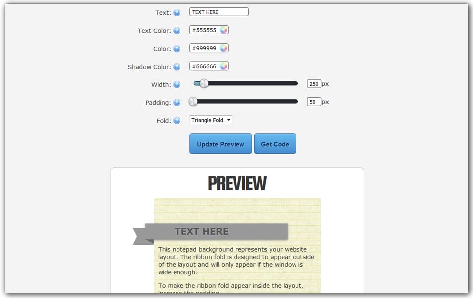 The Ultimate Collection of CSS Generators 318 Ribbon Banner CSS Generator