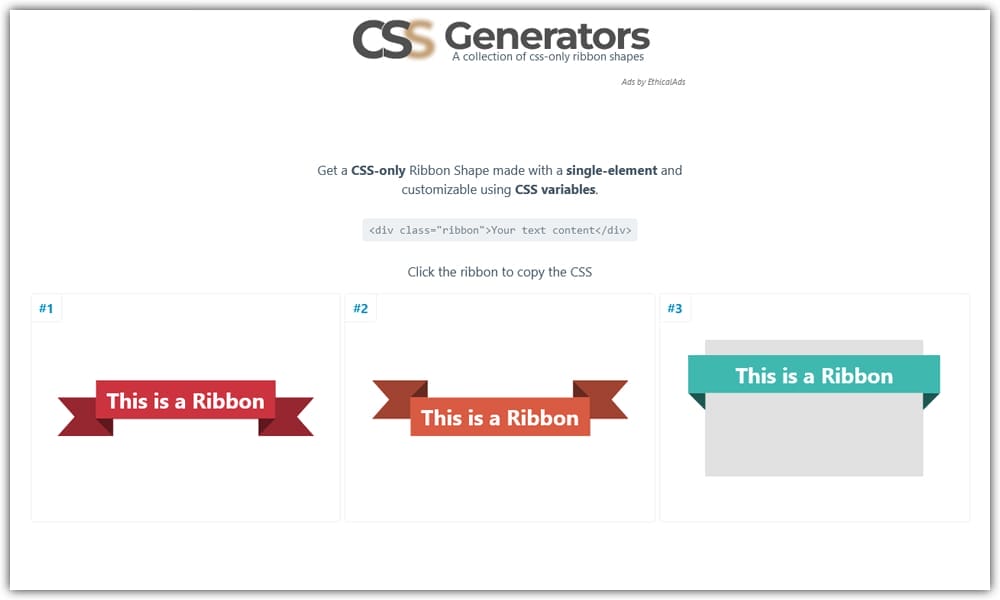 The Ultimate Collection of CSS Generators 320 Ribbon Shapes
