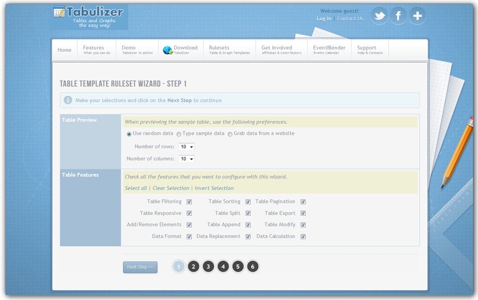 The Ultimate Collection of CSS Generators 172 Tabulizer | Online HTML-CSS Table Template Generator