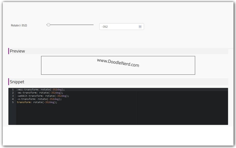 The Ultimate Collection of CSS Generators 344 Text Rotate | Doodle Nerd