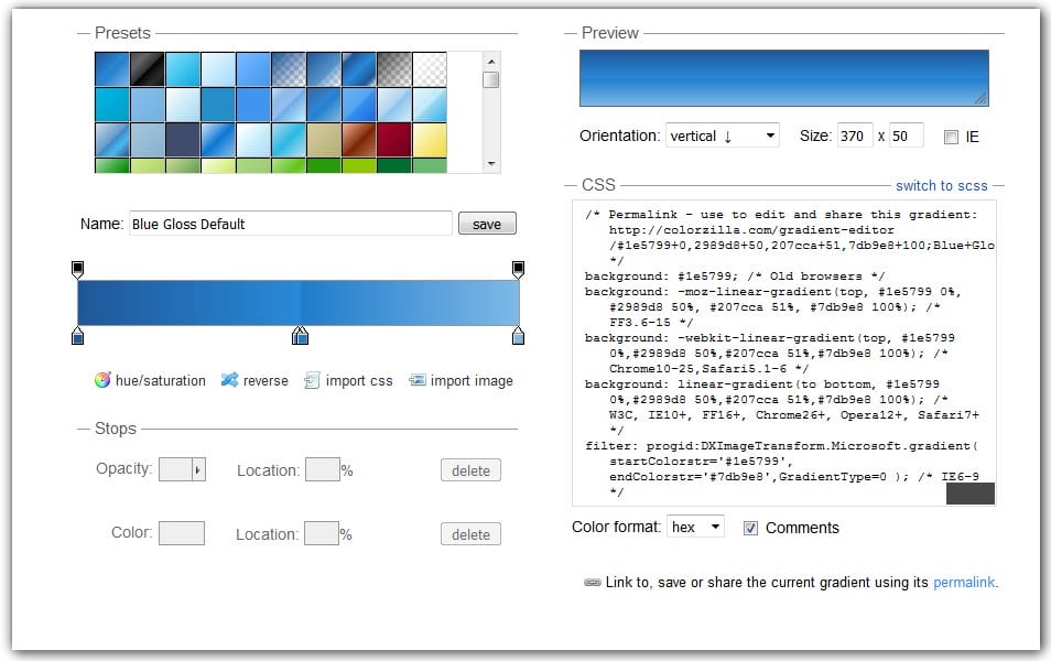 The Ultimate Collection of CSS Generators 44 Ultimate CSS Gradient Generator | ColorZilla