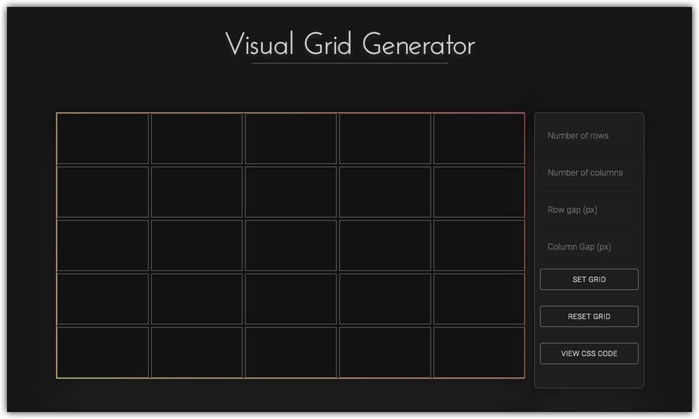 The Ultimate Collection of CSS Generators 153 Visual Grid Generator