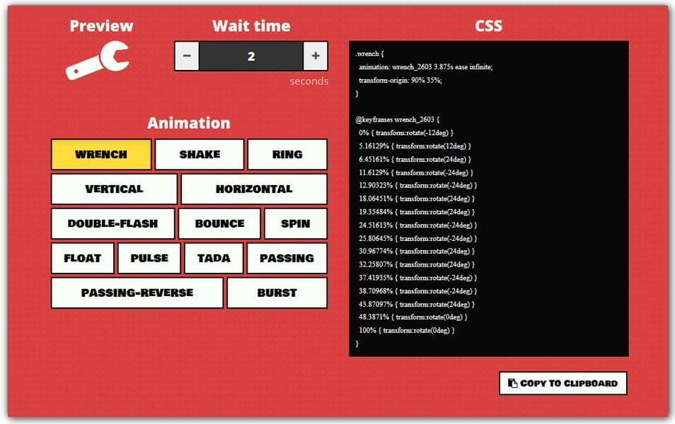 The Ultimate Collection of CSS Generators 27 WAIT Animate