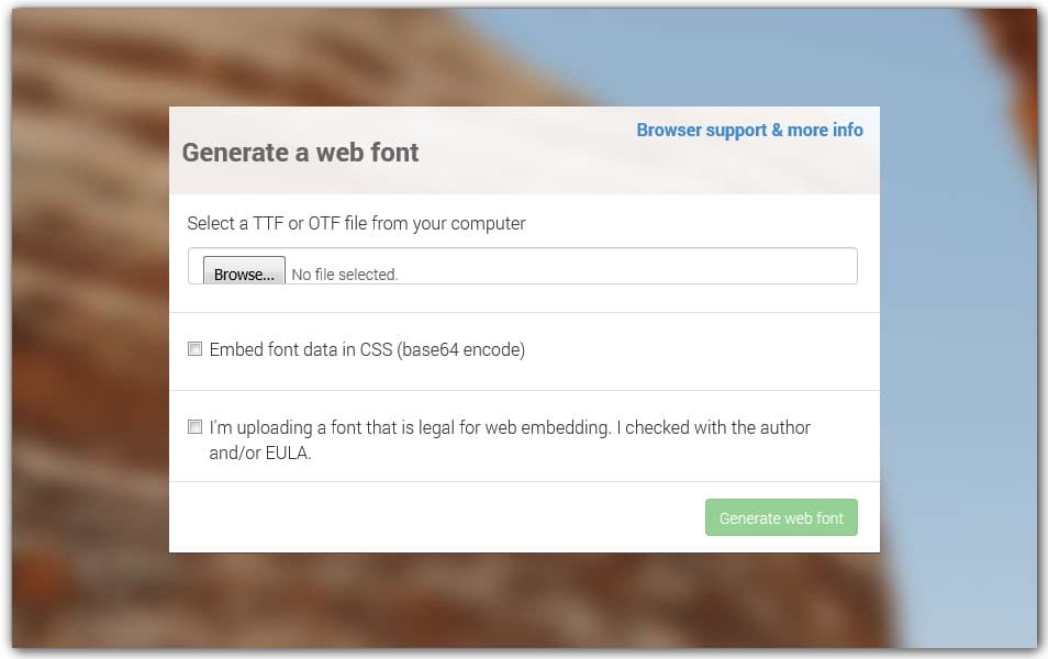 The Ultimate Collection of CSS Generators 200 Web Font Generator