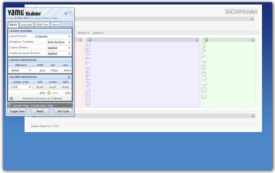 The Ultimate Collection of CSS Generators 121 YAML Builder