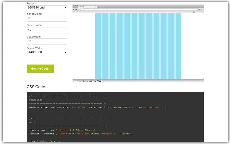 The Ultimate Collection of CSS Generators 135 ZURB CSS Grid Builder