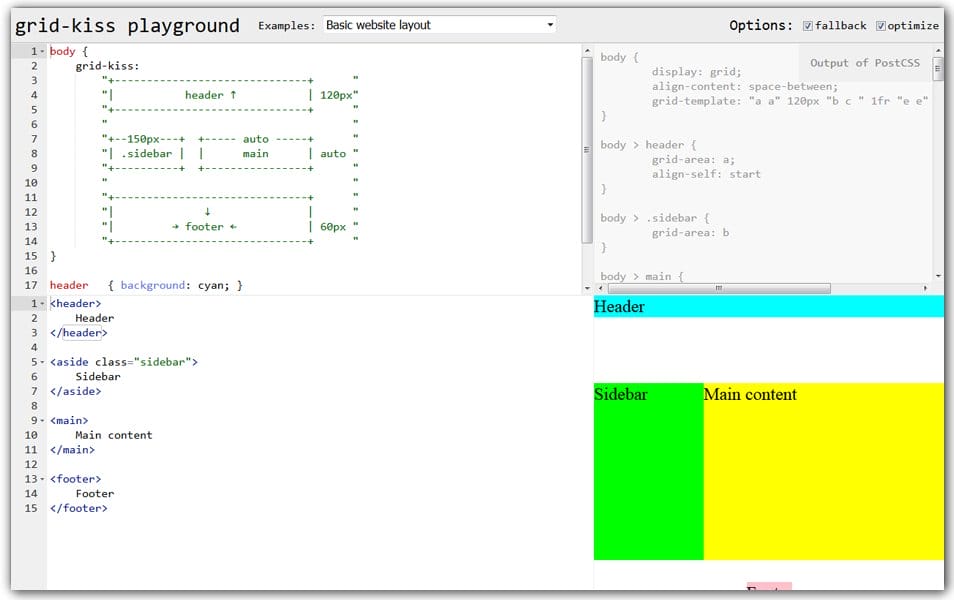 The Ultimate Collection of CSS Generators 144 grid-kiss playground