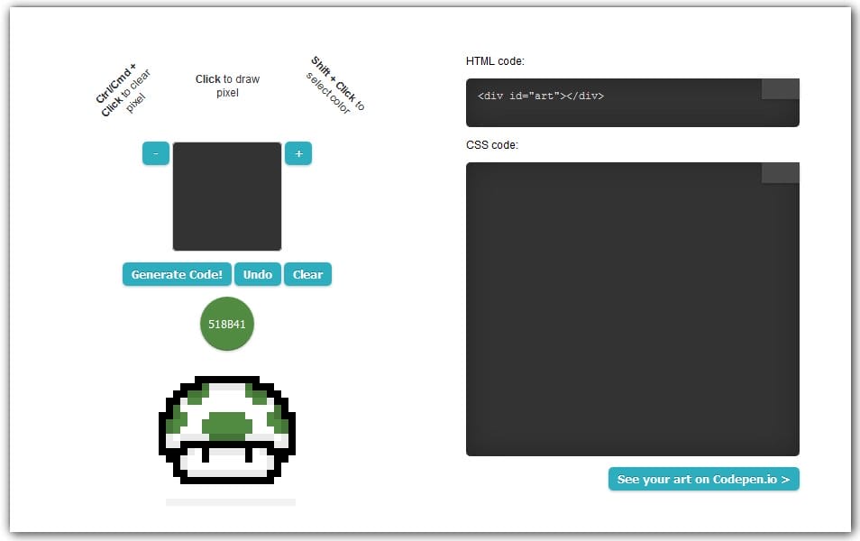 The Ultimate Collection of CSS Generators 360 piCSSel Art
