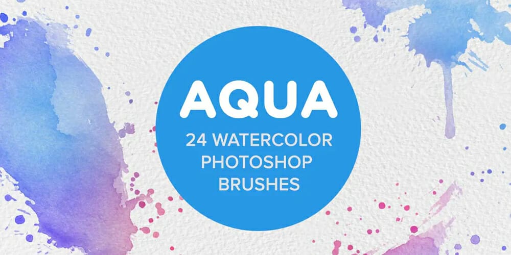 Aqua Watercolor Photoshop Brushes
