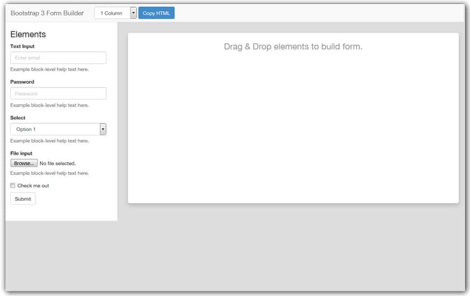 Bootstrap 3 Form Builder