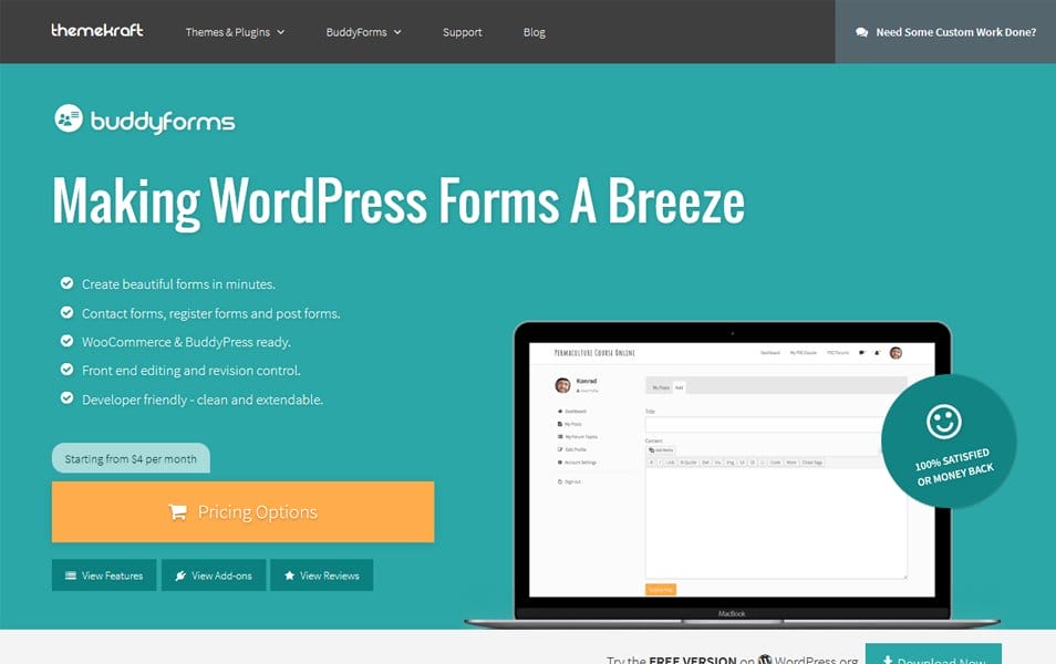 100+ Best Collection of Web Form Builders 34 BuddyForms