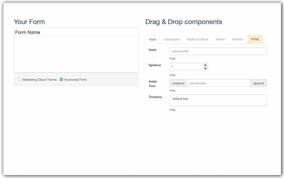 Drag and Drop FuelUX Form Builder