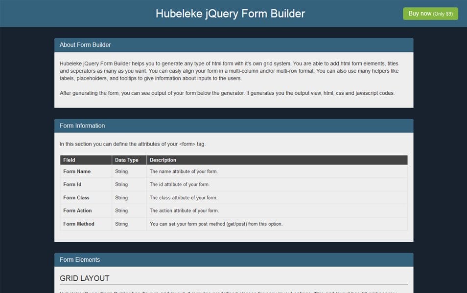 100+ Best Collection of Web Form Builders 43 Hubeleke jQuery Form Builder