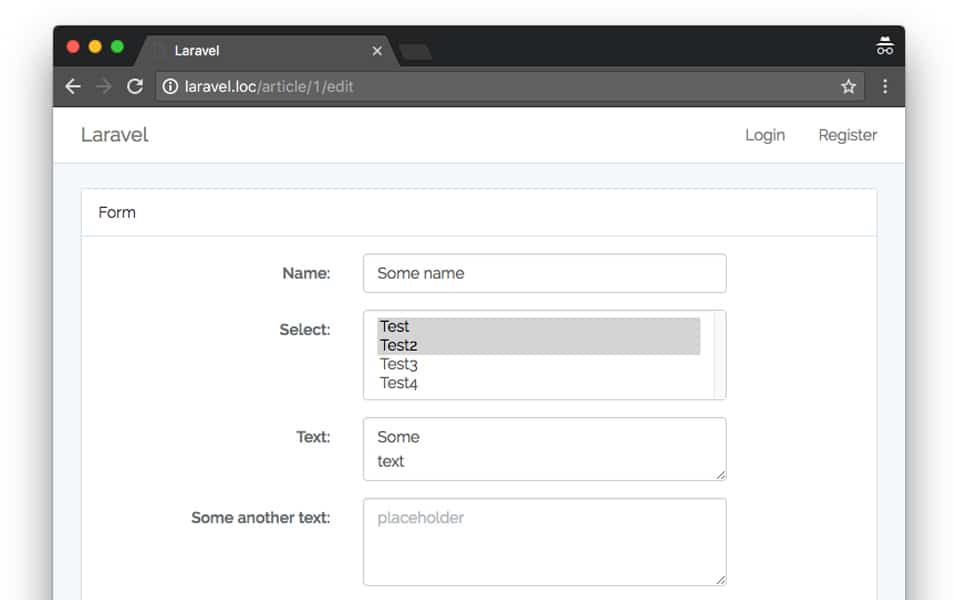 Laravel Form Builder