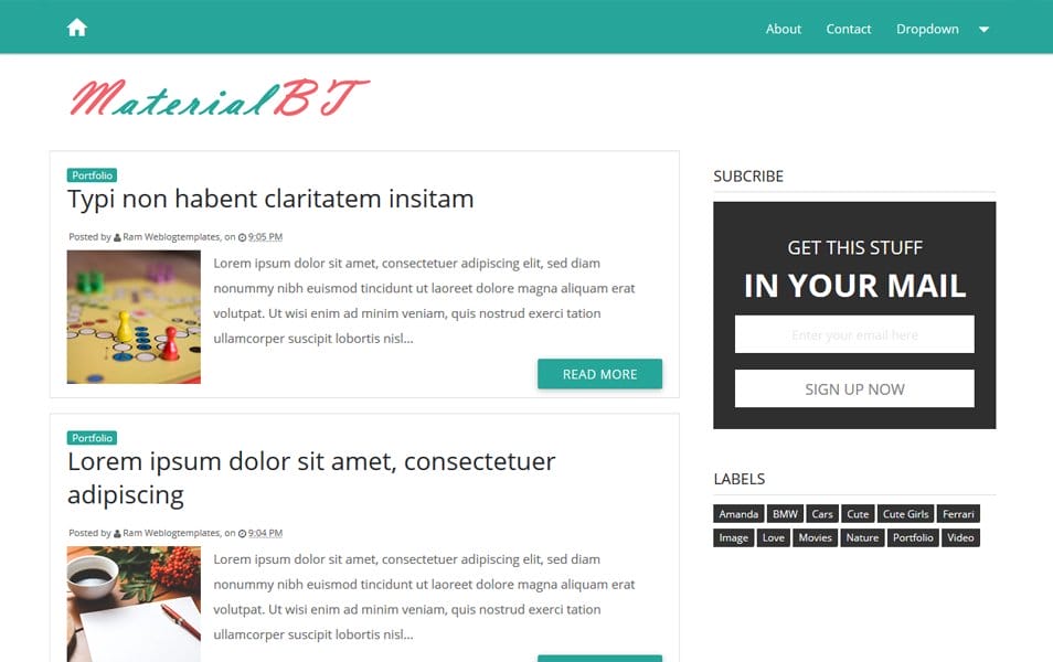 300+ Best Free Responsive Blogger Templates 2025 376 MaterialBT Responsive Blogger Template