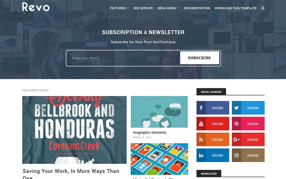 150+ Free Responsive Magazine Style Blogger Templates 2025 53 Revo Responsive Blogger Template