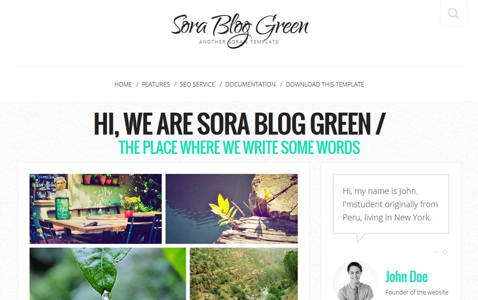 300+ Best Free Responsive Blogger Templates 2025 196 Sora Blog Green Responsive Blogger Template