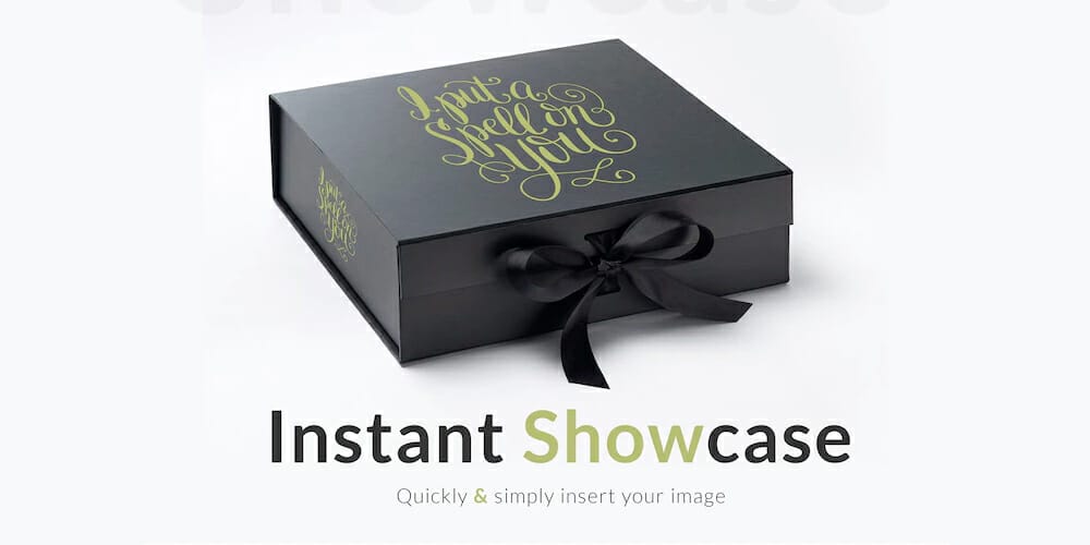 Free Scene Creators and Mockups for Christmas Greetings 58 Black Gift Box Mockup