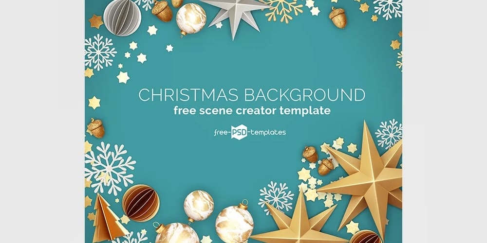 Free Scene Creators and Mockups for Christmas Greetings 10 Christmas Background Scene Creator Template
