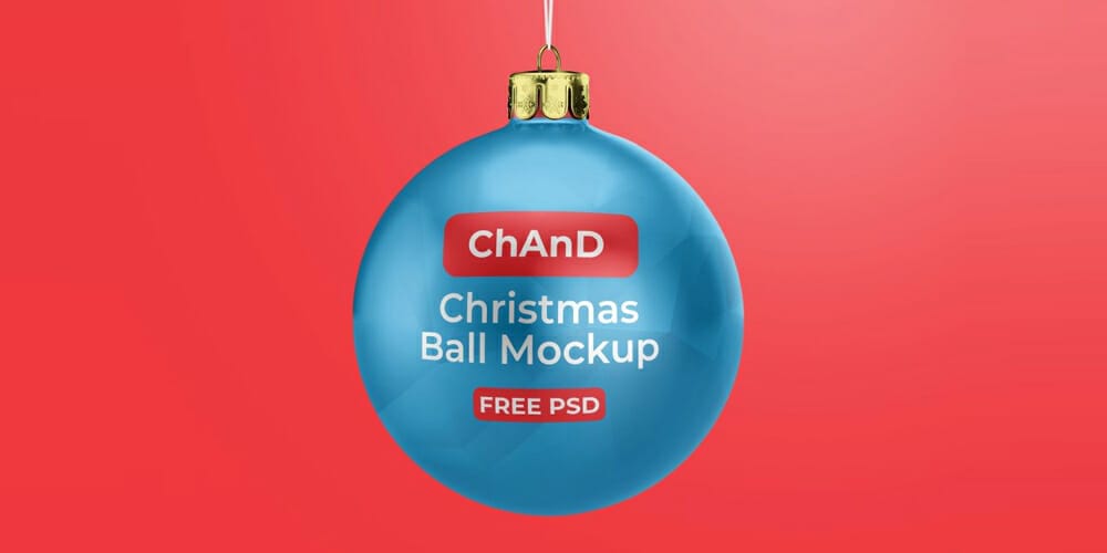 Free Scene Creators and Mockups for Christmas Greetings 79 Christmas Ball Mockup