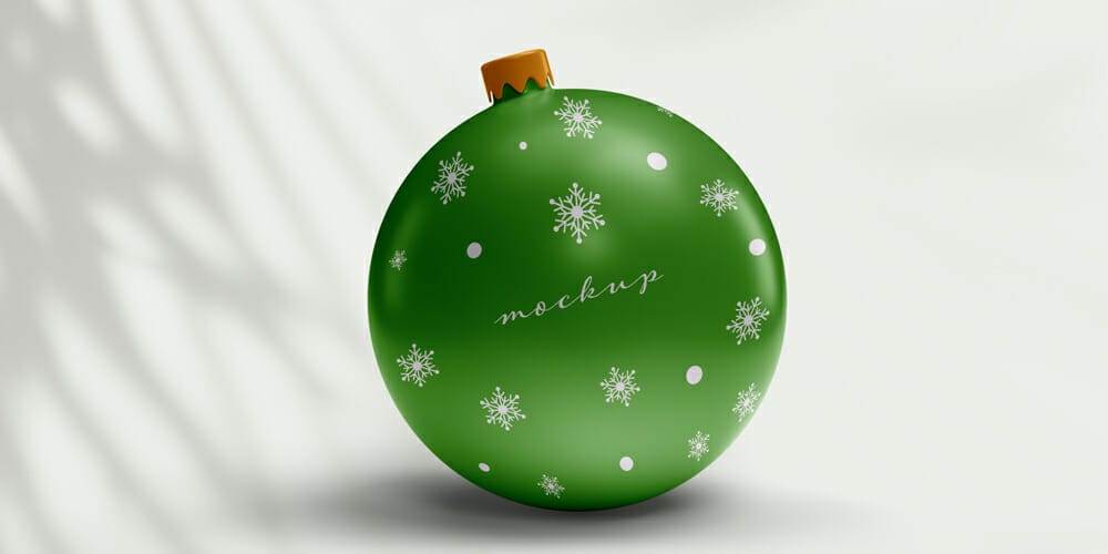 Free Scene Creators and Mockups for Christmas Greetings 69 Christmas Ball Mockup