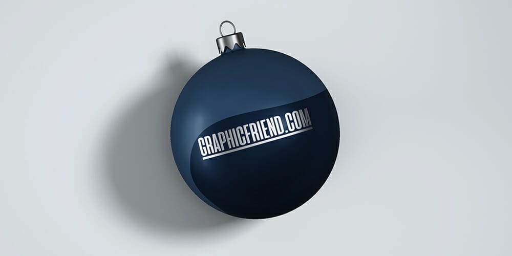 Free Scene Creators and Mockups for Christmas Greetings 36 Christmas Ball Mockup