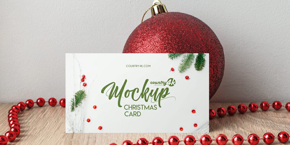 Free Scene Creators and Mockups for Christmas Greetings 102 Christmas Card MockUp