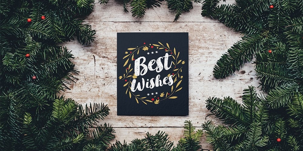 Free Scene Creators and Mockups for Christmas Greetings 86 Christmas Card Mockup PSD