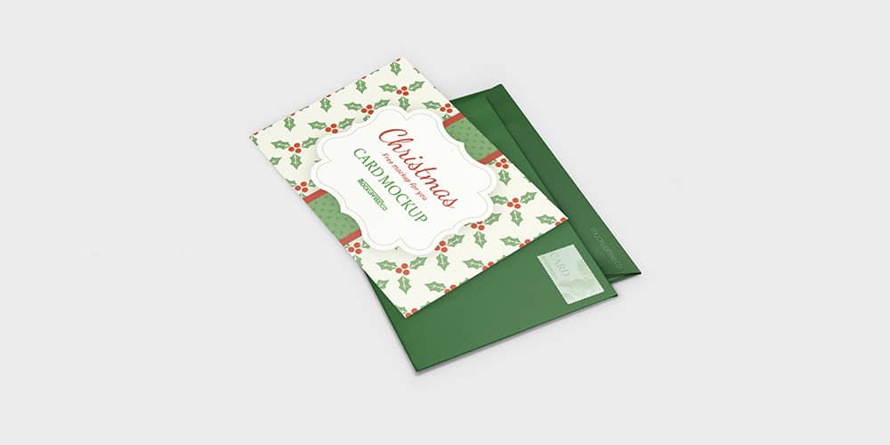Free Scene Creators and Mockups for Christmas Greetings 110 Christmas Card Mockup Template