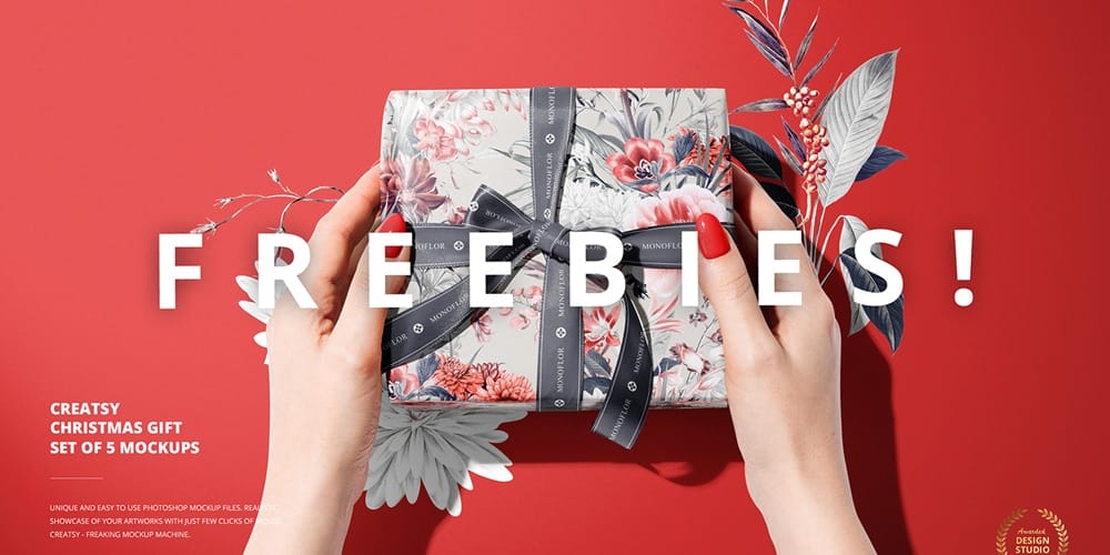 Free Scene Creators and Mockups for Christmas Greetings 13 Christmas Free Mockups