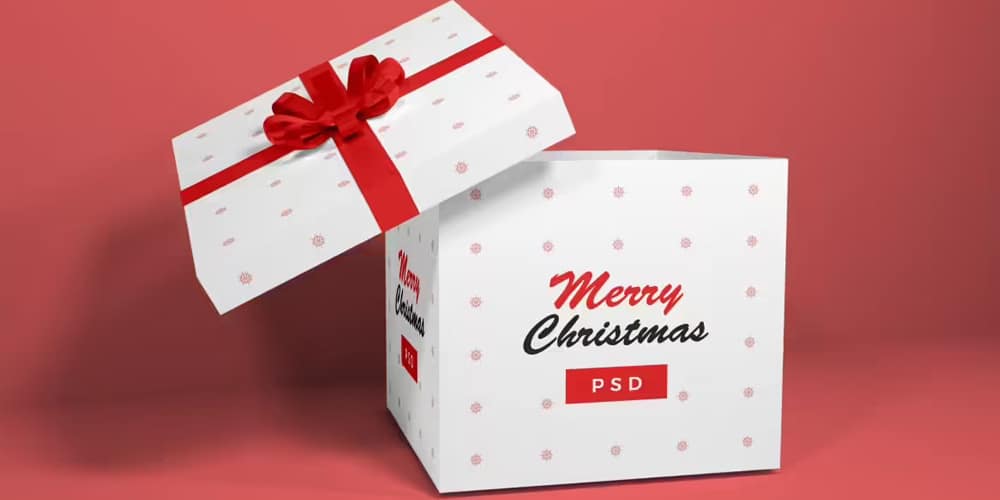 Free Scene Creators and Mockups for Christmas Greetings 67 Christmas Gift Box