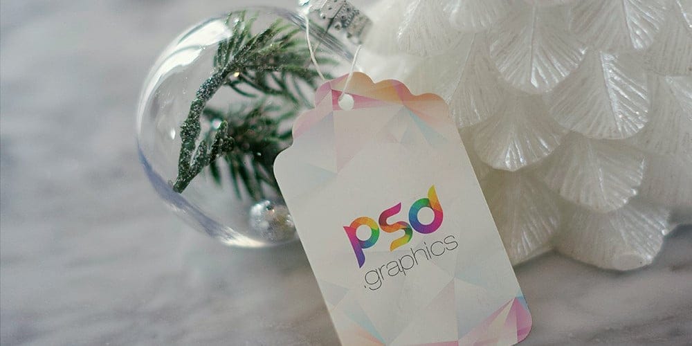 Free Scene Creators and Mockups for Christmas Greetings 22 Christmas Gift Tag Mockup