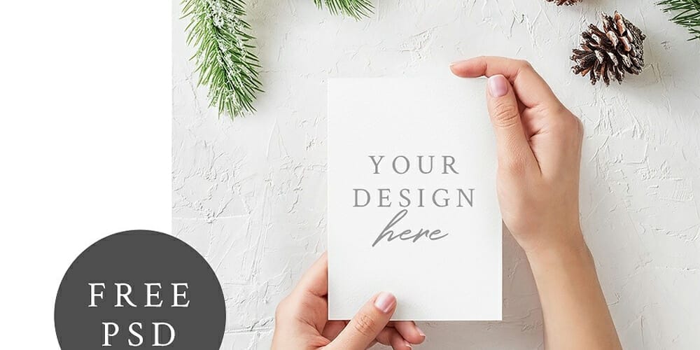 Free Scene Creators and Mockups for Christmas Greetings 92 Christmas Greeting Card Mockup