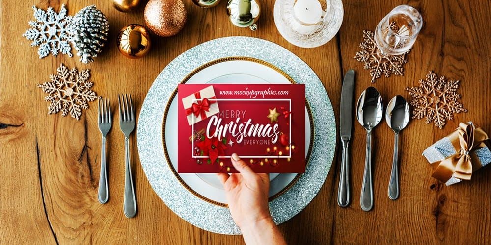 Free Scene Creators and Mockups for Christmas Greetings 116 Christmas Greeting Card Mockup