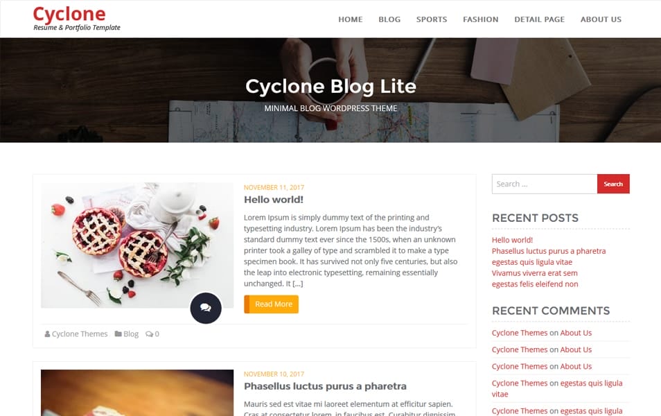 300+ Best Responsive WordPress Themes 61 Cyclone Blog