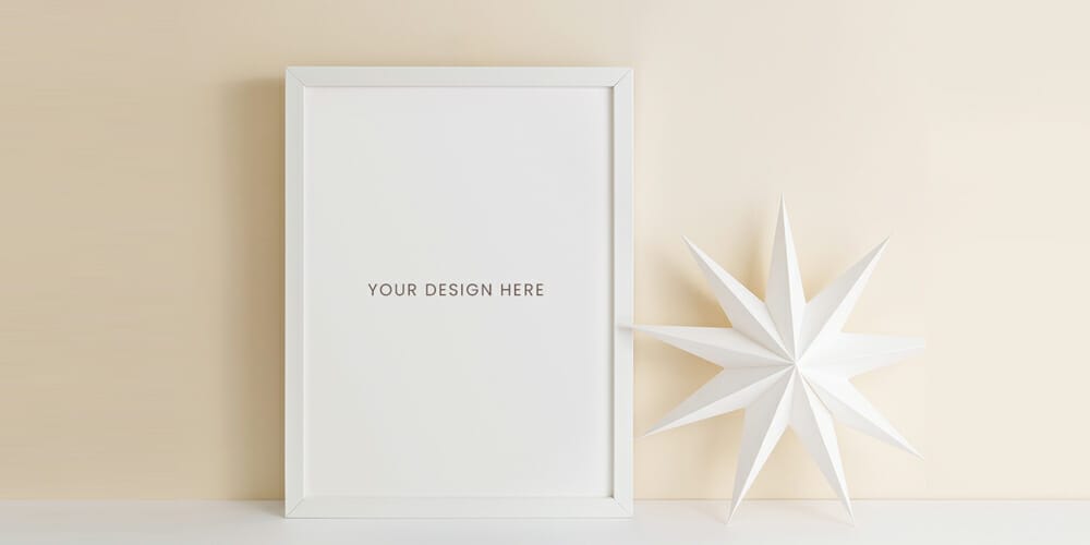 Free Scene Creators and Mockups for Christmas Greetings 50 Festive Frame Mockup