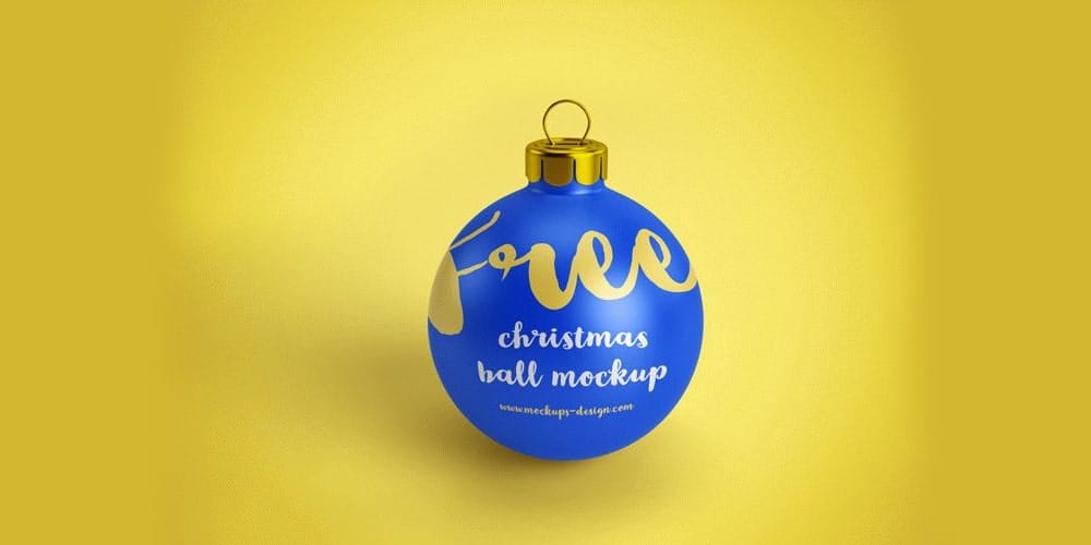 Free Scene Creators and Mockups for Christmas Greetings 39 Free Christmas Ball Mockups PSD
