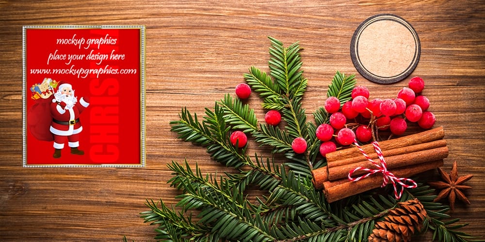 Free Scene Creators and Mockups for Christmas Greetings 61 Free Christmas Mockup PSD
