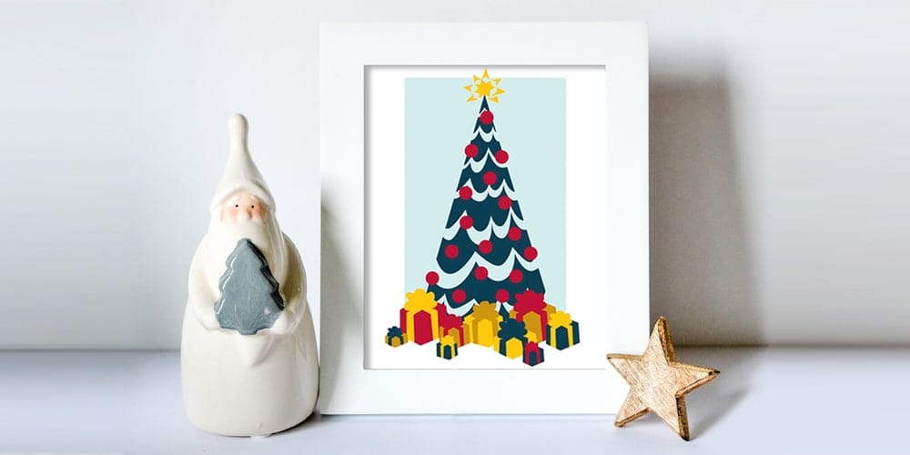 Free Scene Creators and Mockups for Christmas Greetings 9 Free Christmas Photo Frame Mockup PSD