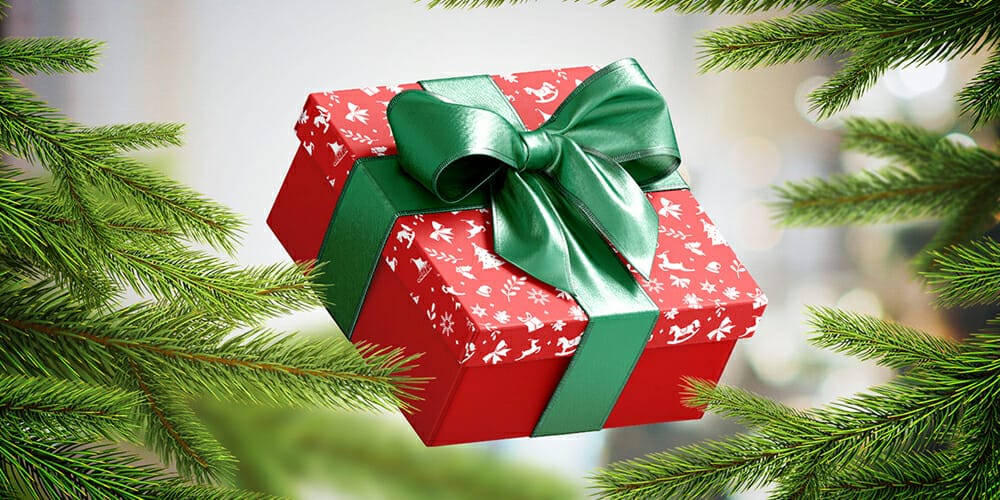 Free Scene Creators and Mockups for Christmas Greetings 43 Gift Box Mockup